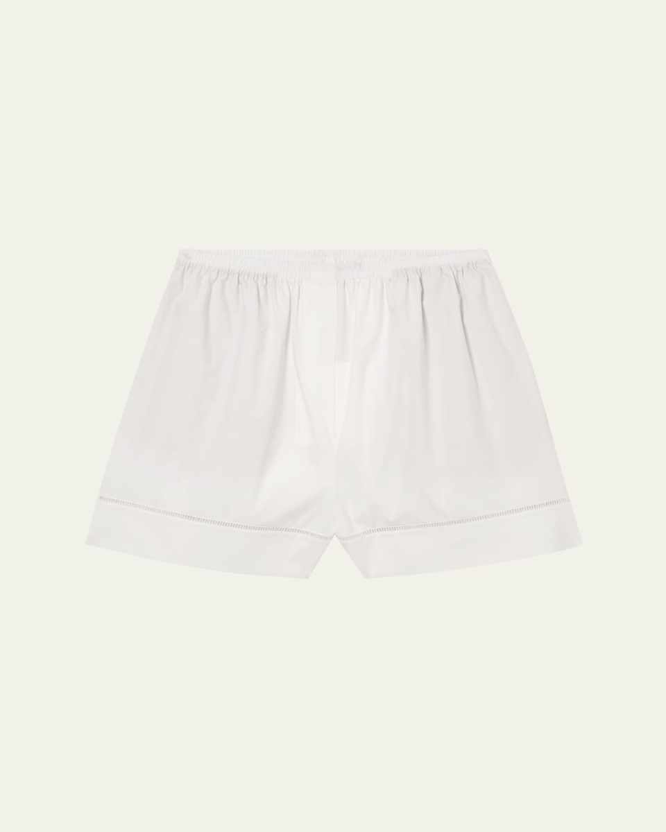 Ladder Embroidered Poplin Shorts